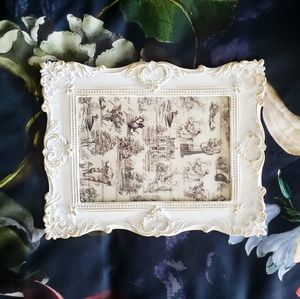 Laura Ashley white+gold 5x7 photo frame